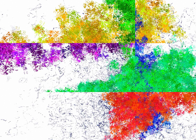 Colorful brush strokes