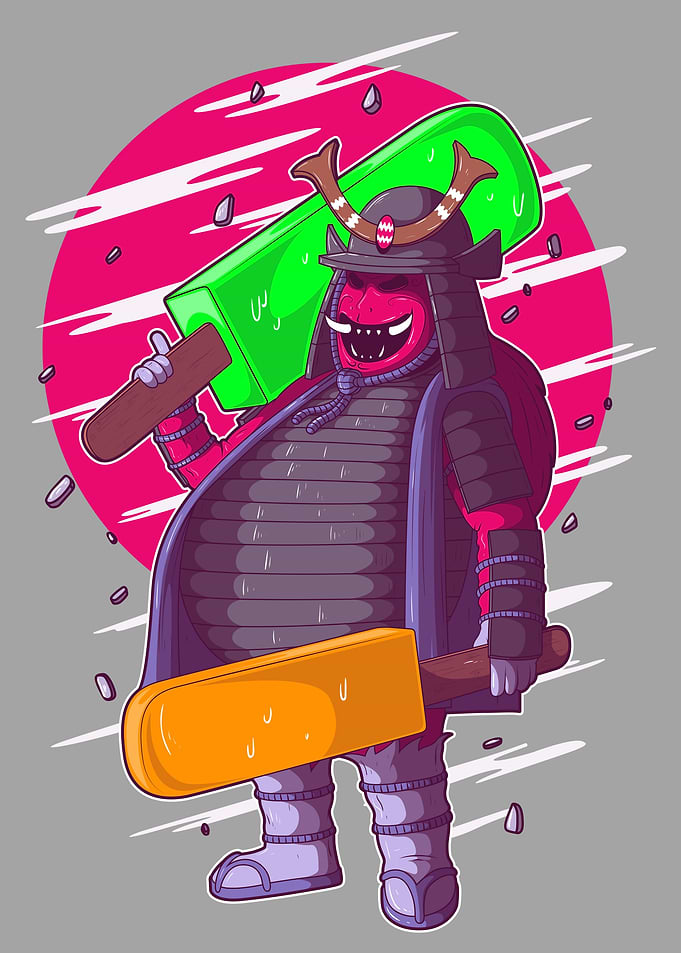 Fat Samurai and Ice cream