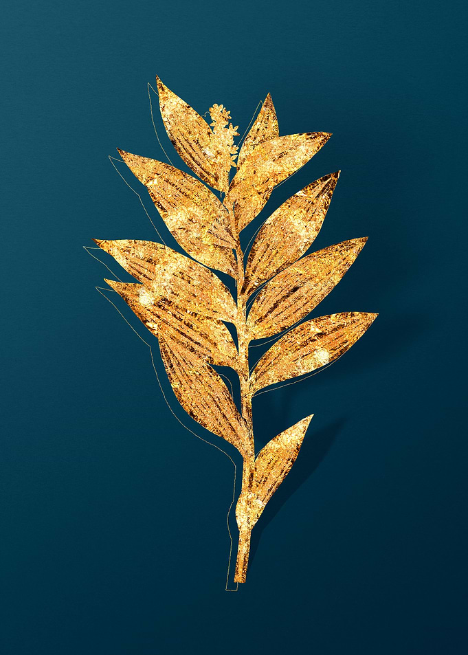 Gold Flower Illustration