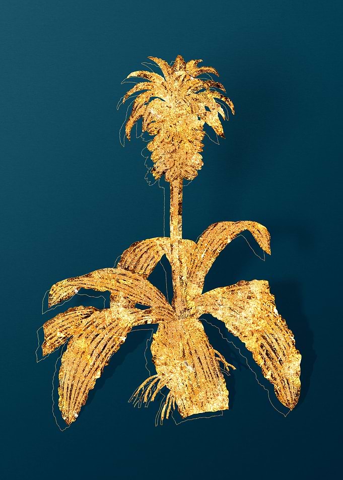 Gold Antique Flowers