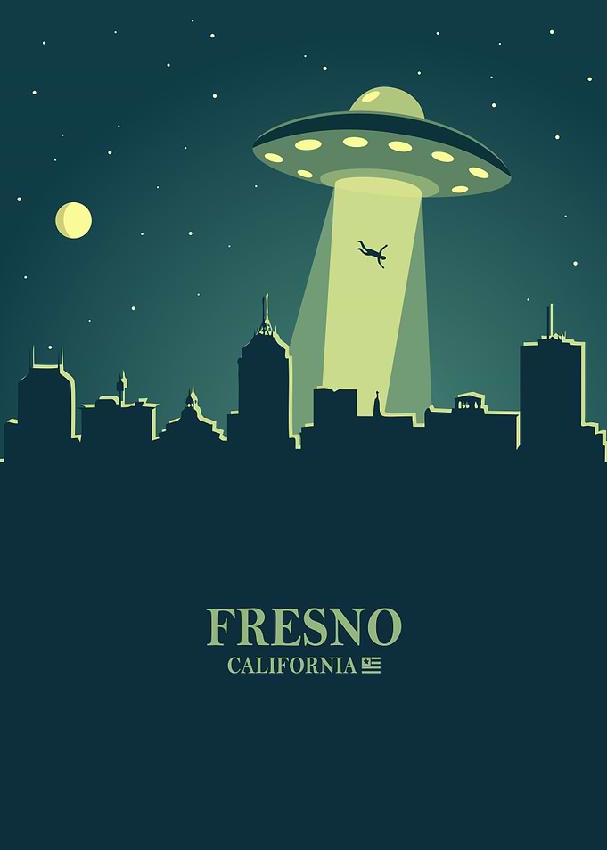 Fresno city Skyline Ufo