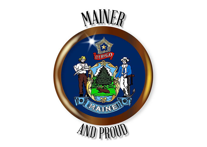 Maine Proud Flag Button