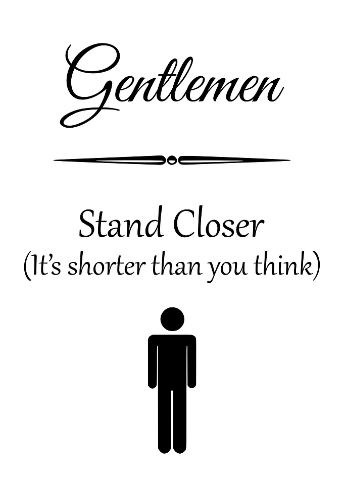 GENTLEMEN Funny Bathroom