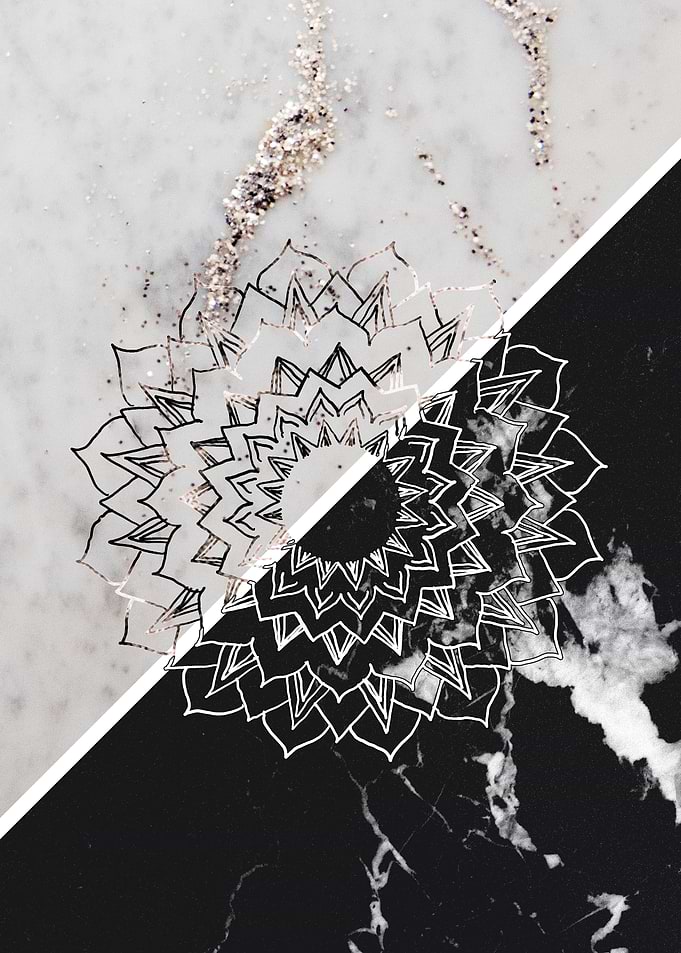 Yin Yang Mandala Marble 2