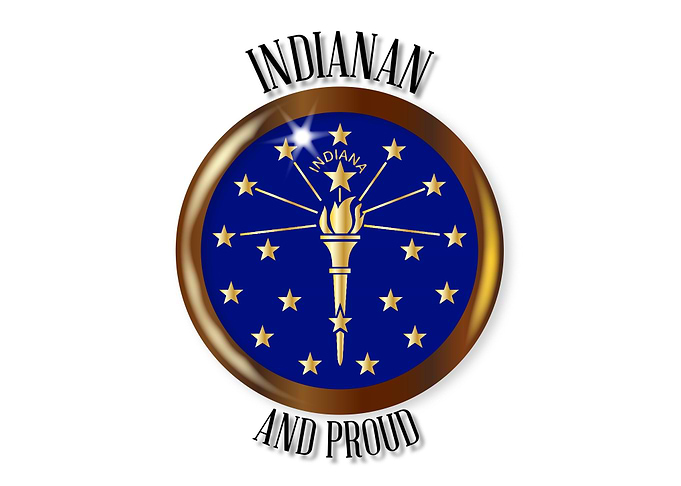 Indiana Proud Flag Button