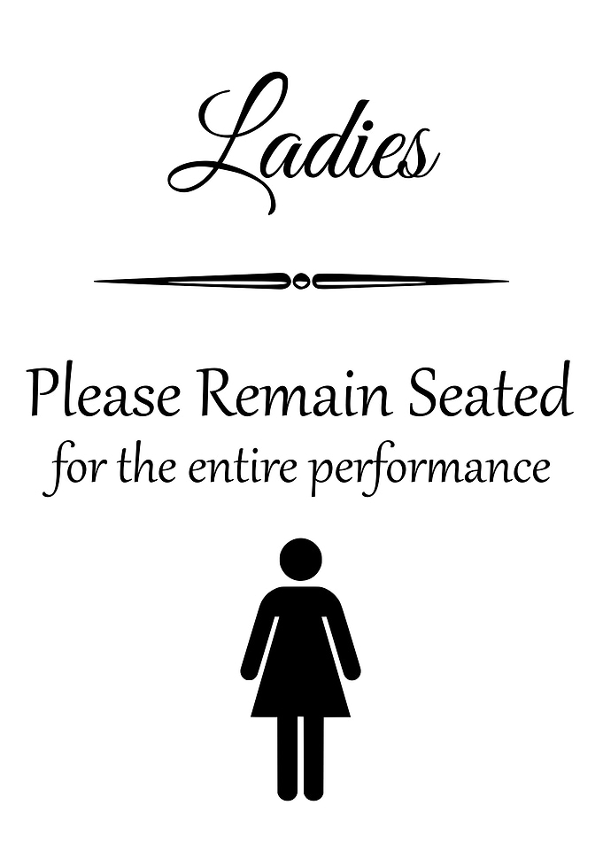 LADIES Funny Bathroom
