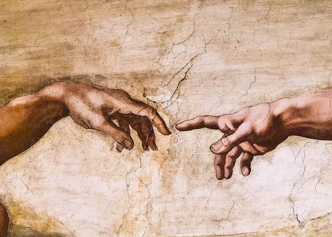 The Creation Adam HANDS