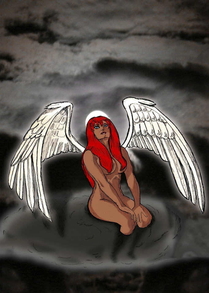 Angel With Red Hair
