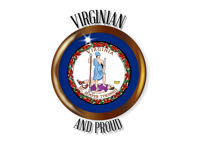 Virginia Proud Flag Button