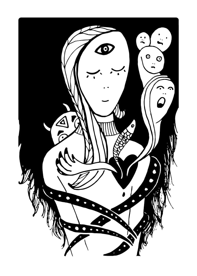 Ink Drawing Illustration