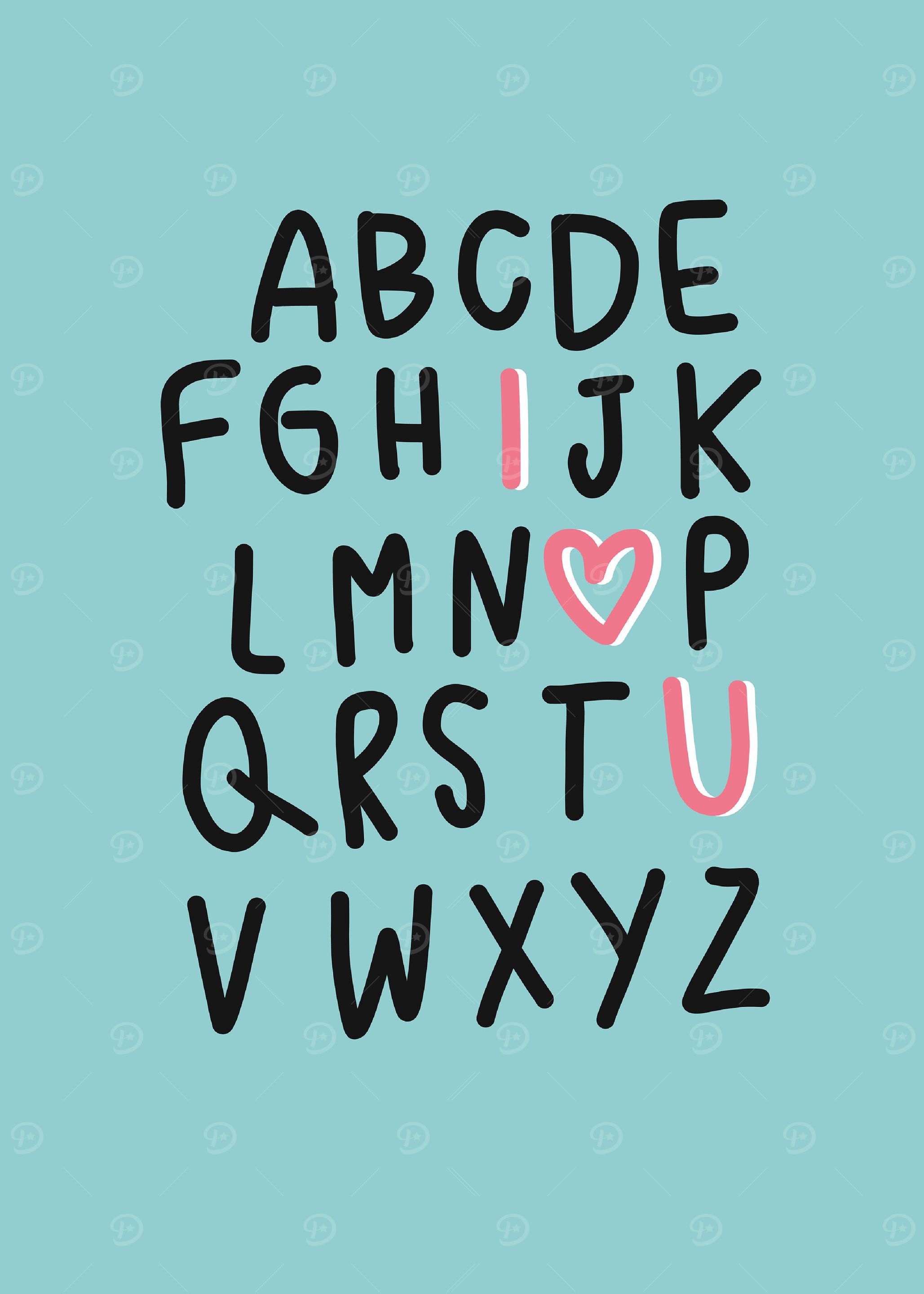 A B C I love U
