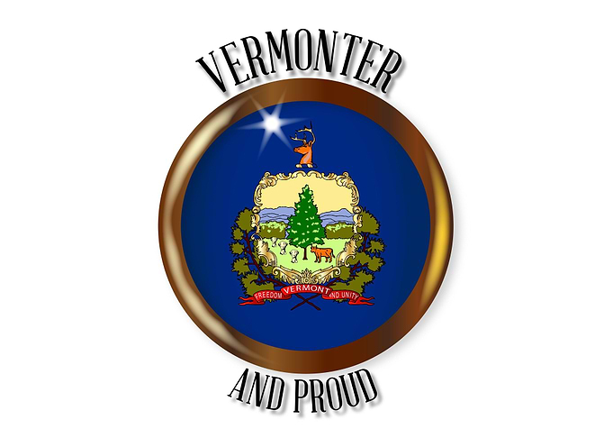 Vermont Proud Flag Button