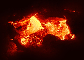 Hot magma