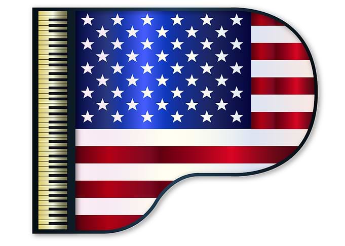 Grand Piano USA Flag