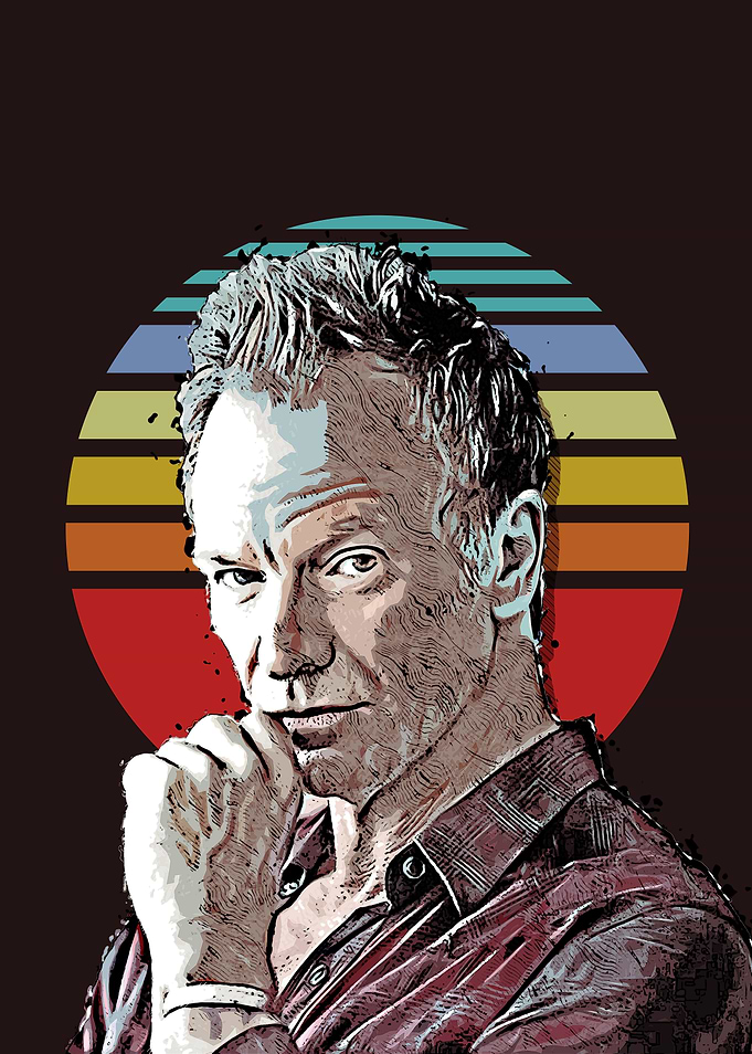 Sting retro art