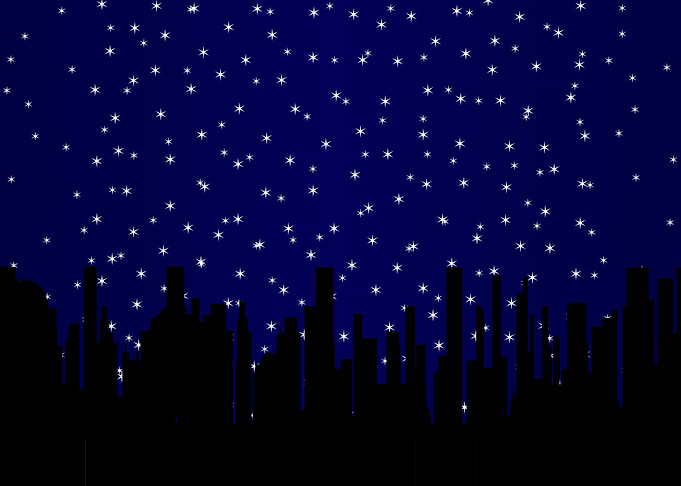 Stary Night Cityscape