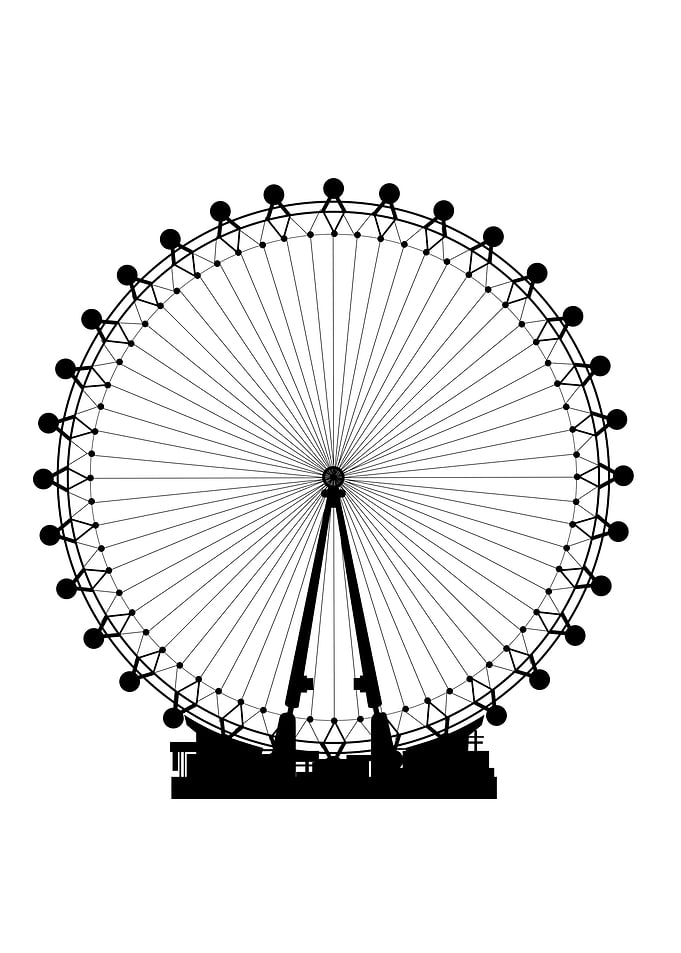 London Wheel Silhouette