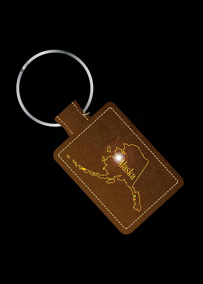 Alaska Leather Key Fob