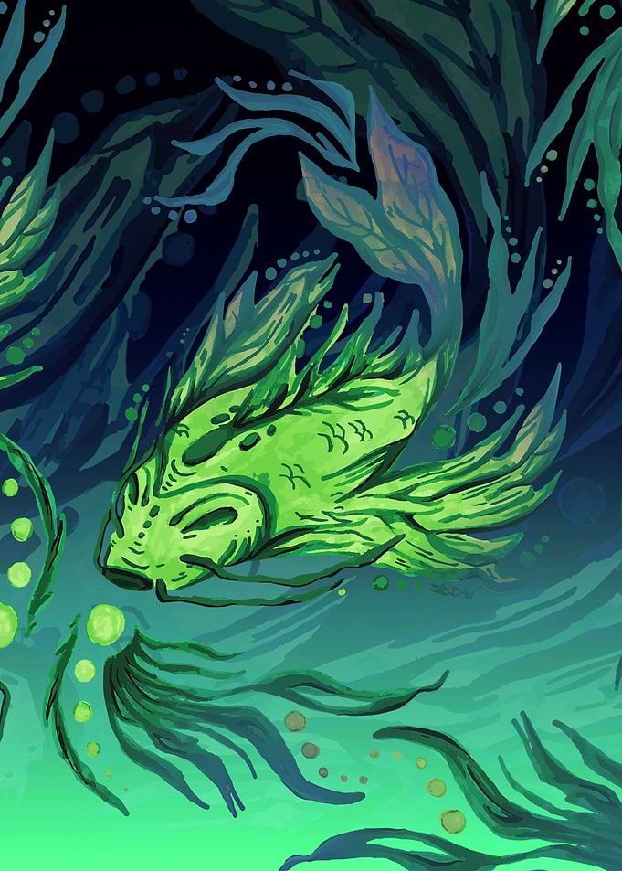 Green Rainforest Koi Fish