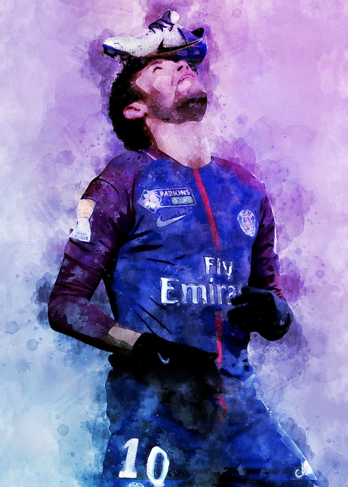 Neymar da Silva Watercolor