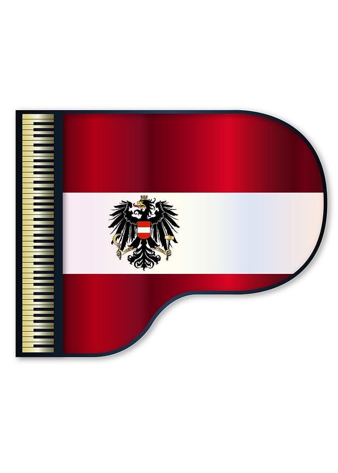 Grand Piano Austrian Flag