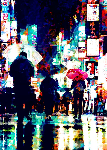 tokyo in the rain