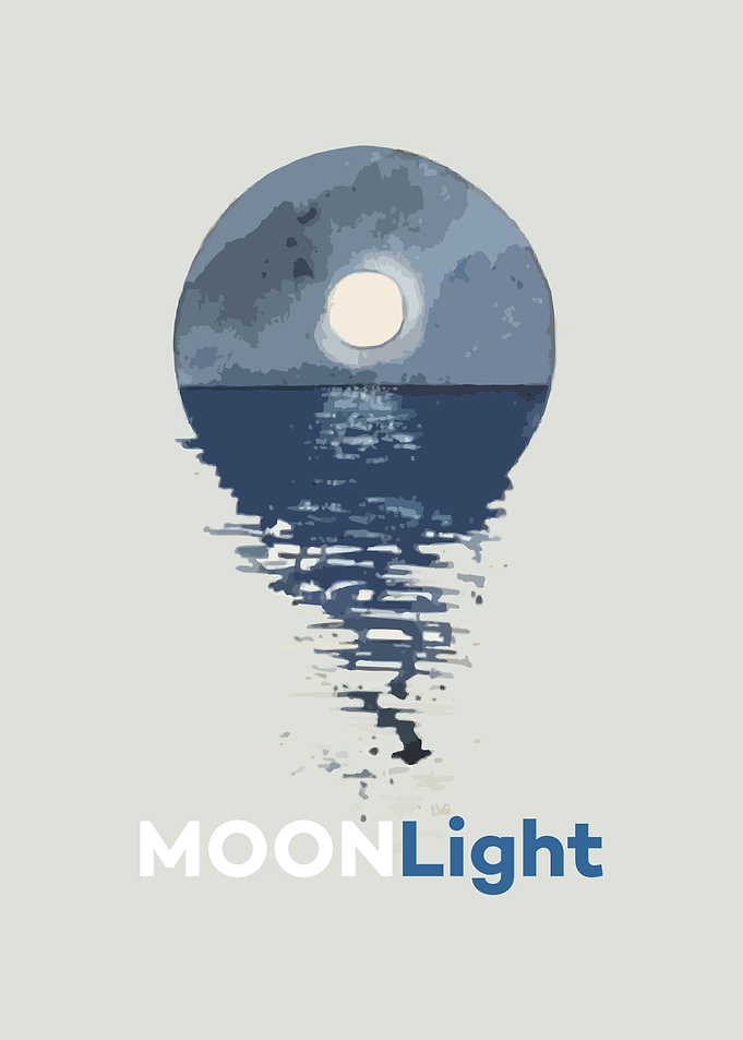 Moonlight watercolor paint