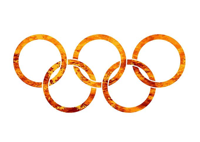 Flaming Olympic Rings