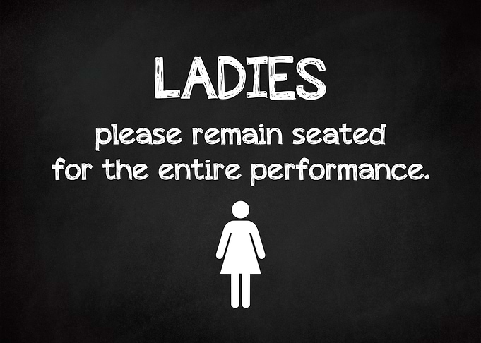 LADIES Funny Bathroom