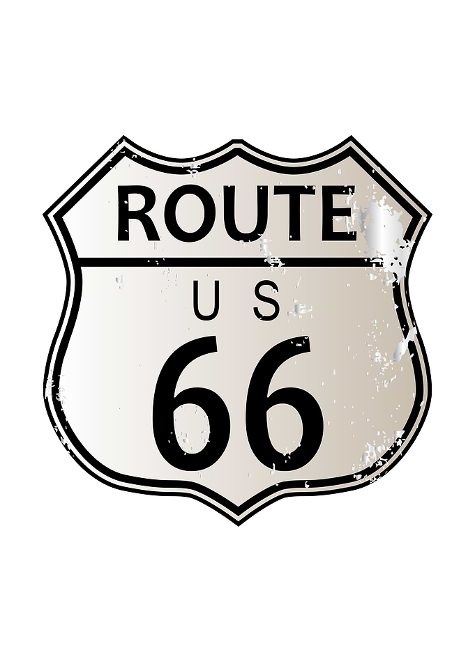 Route 66 Highway Sign