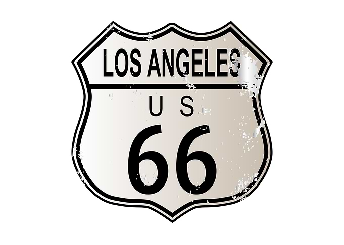 Los Angeles Route 66 Sign
