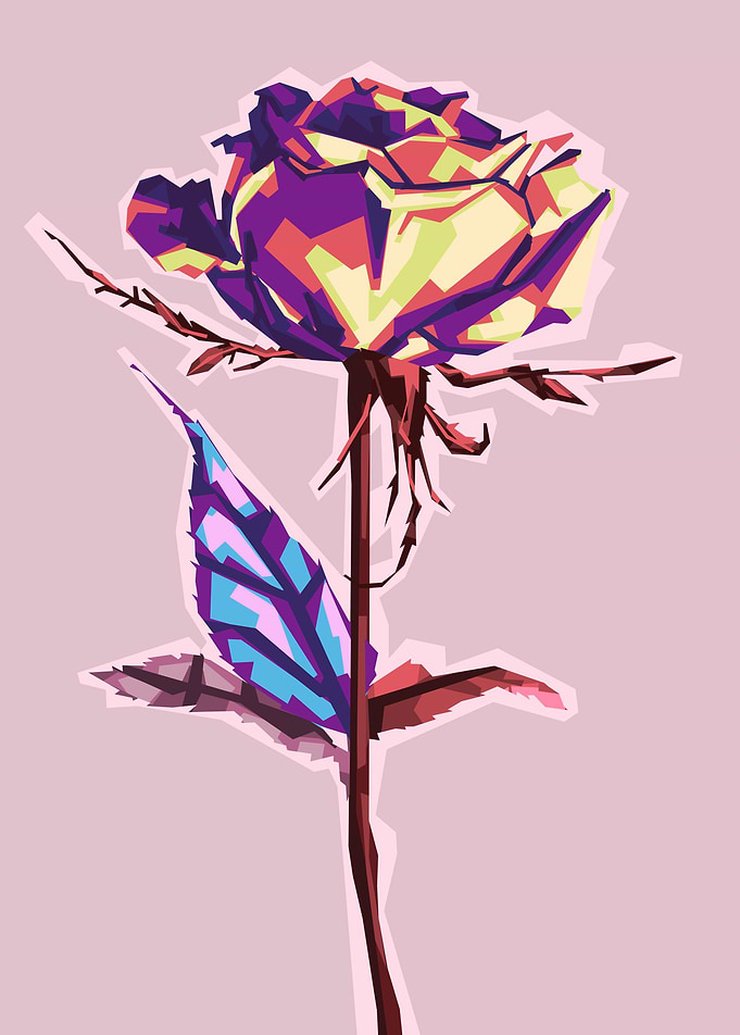 Pop art flower
