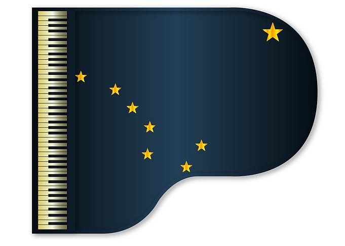 Grand Piano Alaska Flag