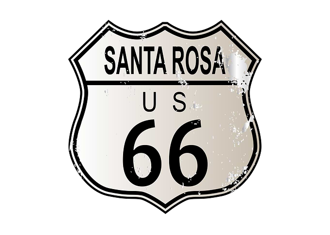 Santa Rosa Route 66 Sign