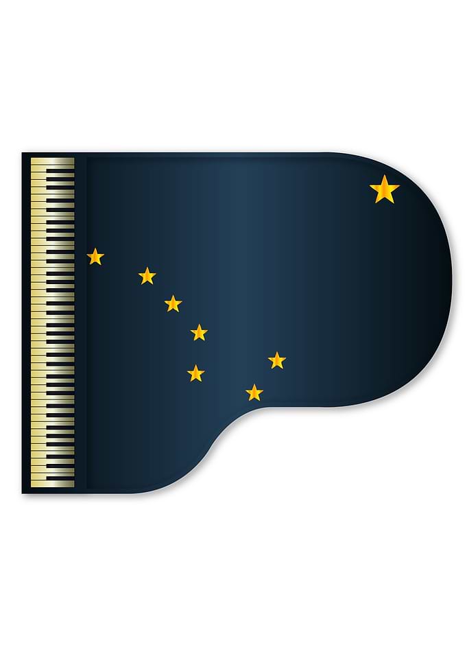 Grand Piano Alaska Flag