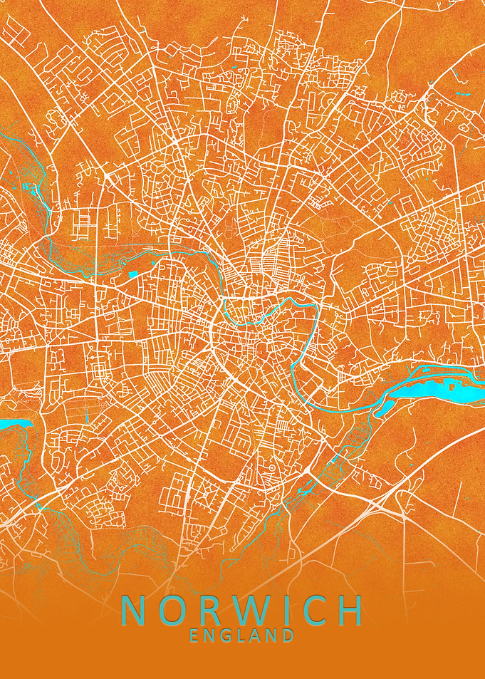 Norwich England City Map