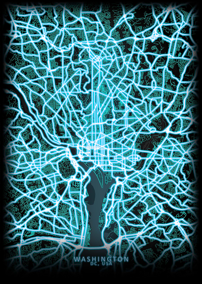 Washington DC USA City Map
