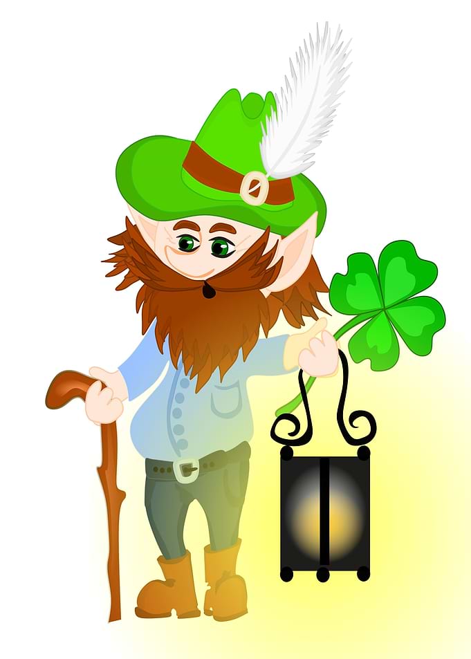 Leprechaun with a flashlig