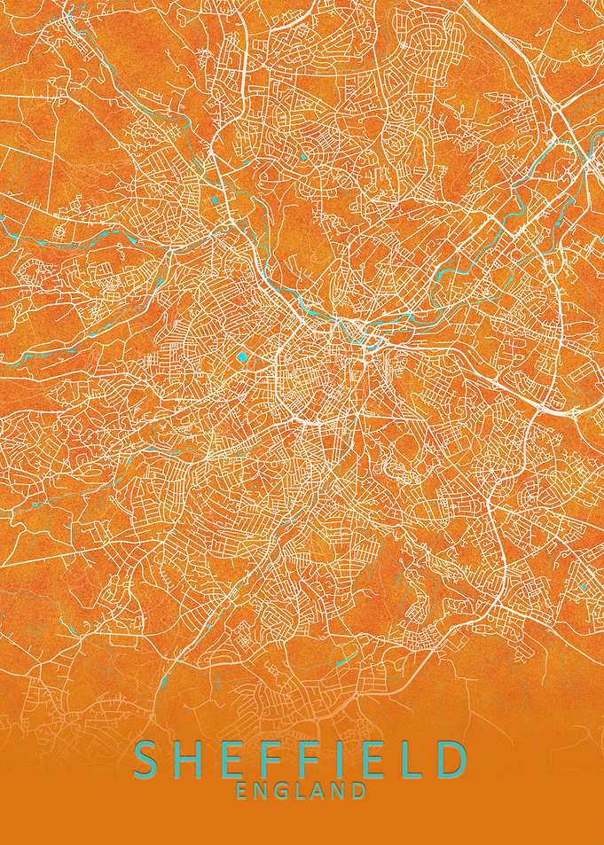 Sheffield England City Map
