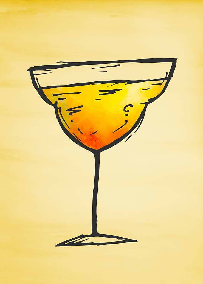 Yellow Watercolor Cocktail