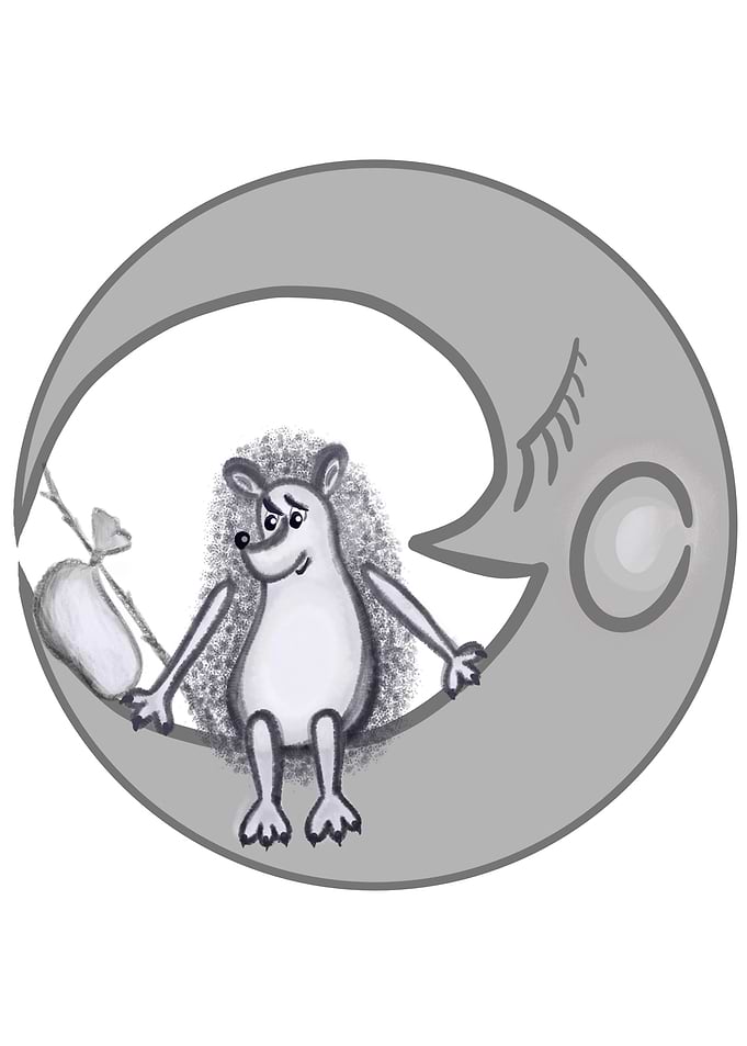 Hedgehog on the moon