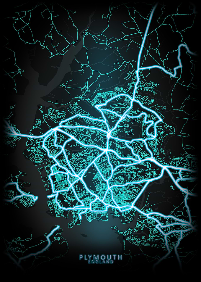 Plymouth England City Map