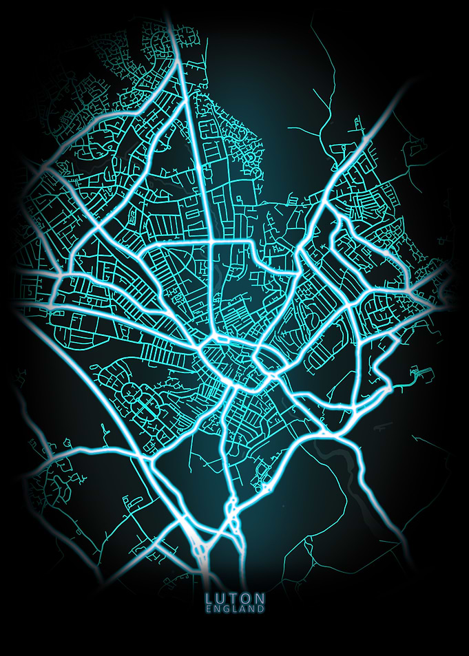 Luton England City Map