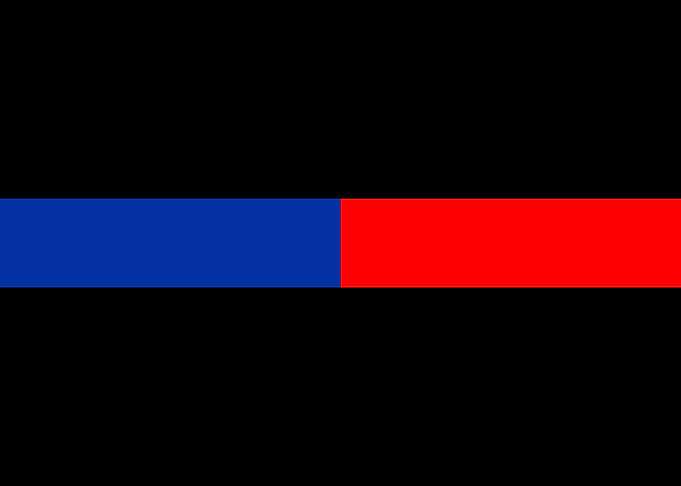 Thin Red blue Line Flag
