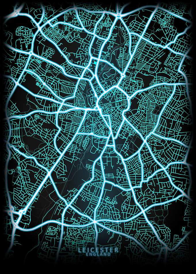 Leicester England City Map