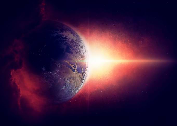 View of Earth at sunrise