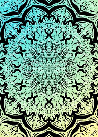 Mandala green colors