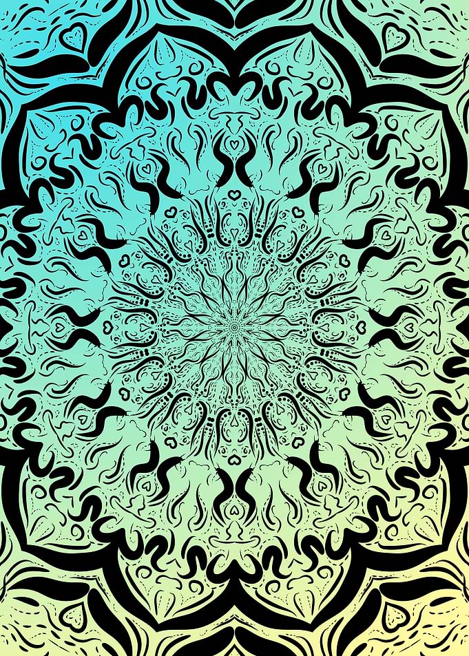 Mandala green colors