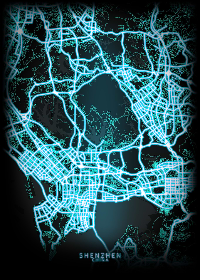 Shenzhen China City Map