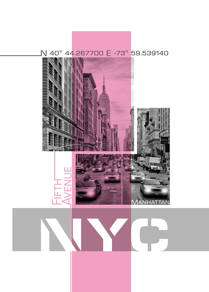 NYC Fifth Avenue pink